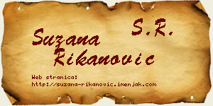 Suzana Rikanović vizit kartica